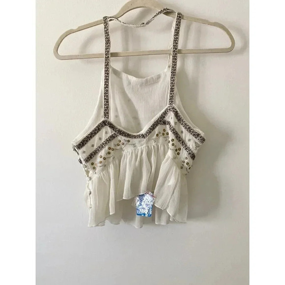 Free People Top Women’s Small Camille Embroidered Tank - Picture 4 of 8